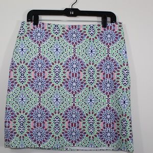Talbots Colorful Pencil Skirt Size 10